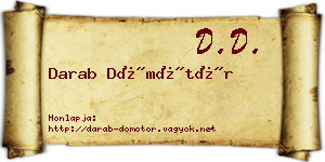 Darab Dömötör névjegykártya